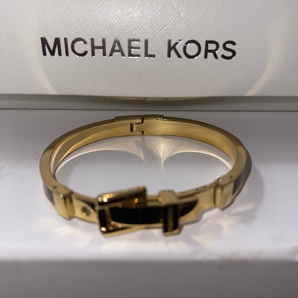 Michael Kors tortoise and gold bracelet